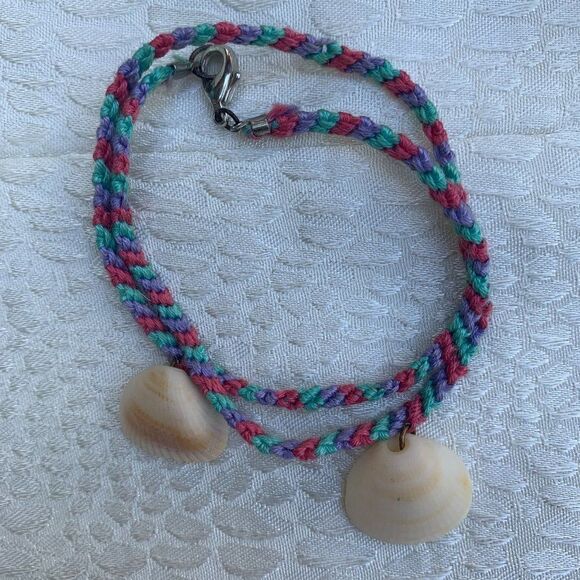 3/$20 Hand Crafted SEASHELL Woven BRACELET - Picture 1 of 1